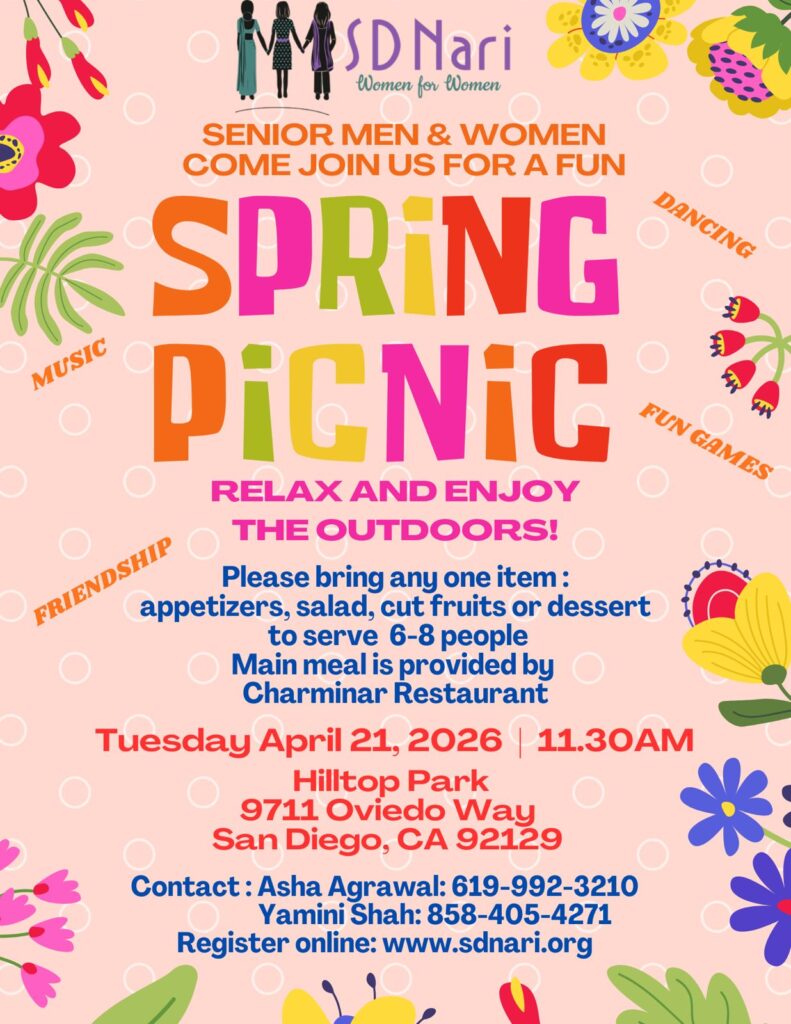 Senior Men & Women Spring Picnic – SD Nari | April 21, 2026